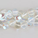 12mm Clear AB Mermaid Glass Beads, smooth round, 10 beads, bgl1985