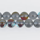 12mm Gray AB Mermaid Glass Beads, smooth round, 10 beads, bgl1986