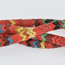 25 Vintage Czech Glass Beads, 8-9mm wavy rondelle, bgl1989