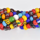 8mm Round Glass Beads, multicolor, x20 beads, bgl1991
