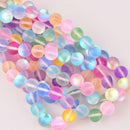 12mm Matte Mermaid Glass Beads, mixed colors, smooth round, strand, bgl2007