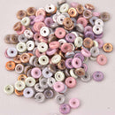 25 Czech Glass Wheel Beads, 6mm Rondelle, Multicolor, bgl2009