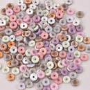 25 Czech Glass Wheel Beads, 6mm Rondelle, Multicolor, bgl2009