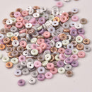 25 Czech Glass Wheel Beads, 6mm Rondelle, Multicolor, bgl2009