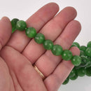 12mm Round Cat Eye Beads, Emerald Green, Faceted Glass, strand, bgl2030