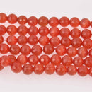 10mm Round Cat Eye Beads, Orange, Faceted Glass, strand, bgl2034