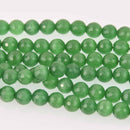 10mm Round Cat Eye Beads, Emerald Green, Faceted Glass, strand, bgl2039
