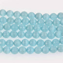10mm Round Cat Eye Beads, Light Blue, Faceted Glass, strand, bgl2040