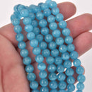 8mm Round Cat Eye Beads, Dark Blue, Faceted Glass, strand, bgl2041