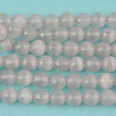 10mm Round Cat Eye Beads, Gray, Faceted Glass, strand, bgl2048
