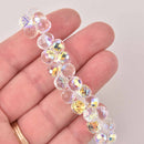 8mm Quartz Crystal Briolette Beads, 4 beads, bgl2072