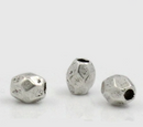 50 Silver Metal Faceted Round Spacer Beads 4mm bme0083