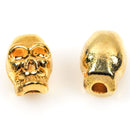gold plated skull beads