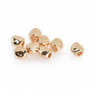 50 Gold Hammered Metal Beads, Spacer Beads, 6mm, bme0449