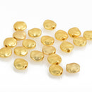 10 MATTE GOLD Hammered Metal Beads, Spacer Beads, 10mm, bme0455
