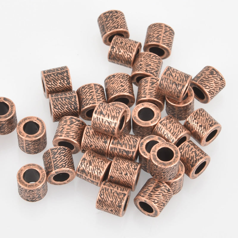 10 Copper Barrel Metal Beads Spacer Beads 8mm bme0507