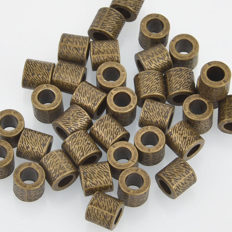 10 Bronze Barrel Metal Beads Spacer Beads 8mm bme0509