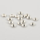 8mm Silver Saucer Spacer Beads, Bicone, x20 beads, bme0552