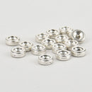8mm Silver Saucer Spacer Beads, Bicone, x20 beads, bme0555