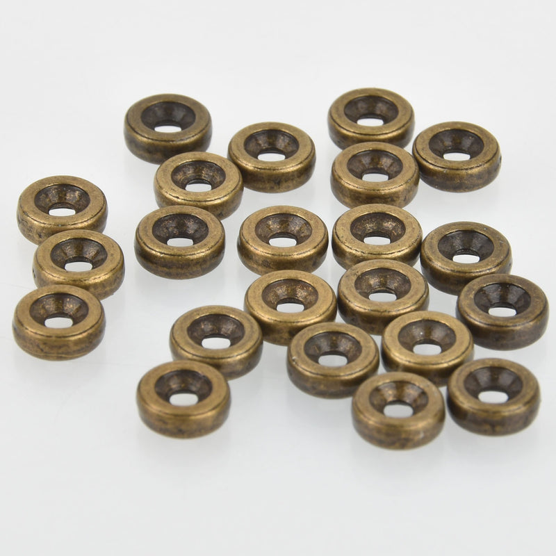 8mm Bronze Rondelle Spacer Beads, x20 beads, bme0562