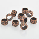 13mm Large Hole Spacer Beads, Copper, 10 beads, bme0574
