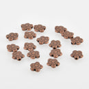 25 Copper Tone Metal DAISY FLOWER Spacer Beads 9mm bme0604