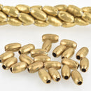 10mm African Brass Beads, Oval Rice Shape, x10 beads, bme0607