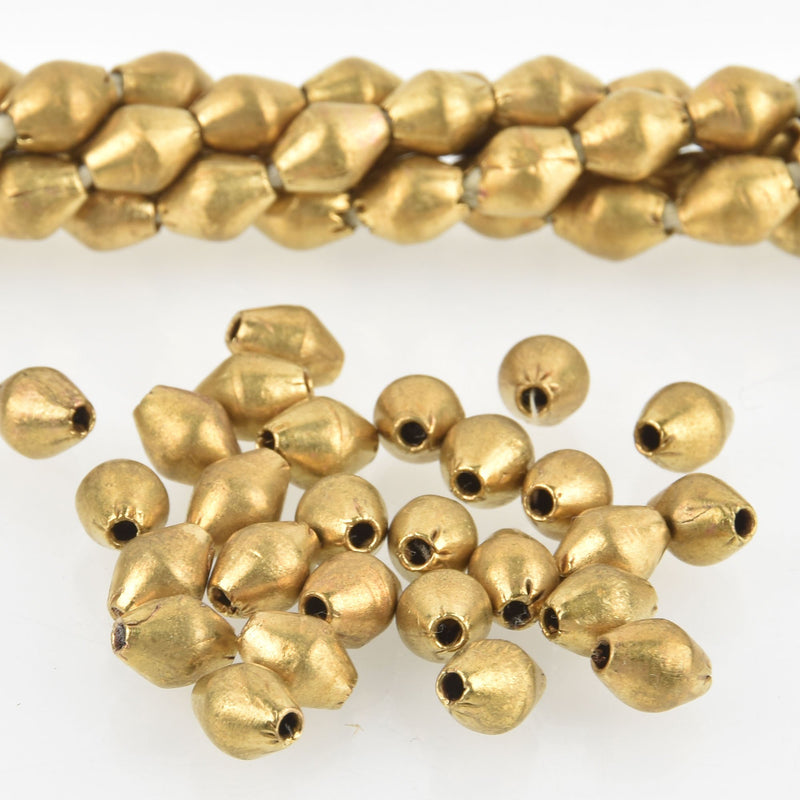9mm African Brass Beads, Bicone Shape, x10 beads, bme0609