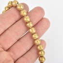 8mm African Brass Beads, Round, x10 beads, bme0631