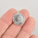 6 Silver Mandala Beads, Metal Spacer Beads 18mm, bme0633