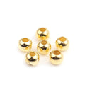 4mm Gold Plated Round Spacer Beads, zinc alloy base metal, x200 beads, bme0635