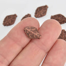 20 Copper Diamond Beads, 14x10mm, bme0669