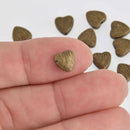 20 Bronze Heart Beads, 8mm, bme0671