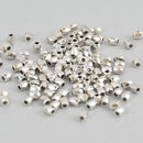 3mm Silver Spacer Beads faceted bicone metal beads 50 pcs bme0678