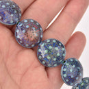 22mm Mood Beads, Puffed Coin, Star Gazer, x4 beads, bme0688