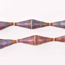 38mm Mood Beads, Bicone Spindle, Bali Sunset, 5 beads, bme0689