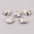 10 Silver Fish Spacer Beads, 15mm, bme0727