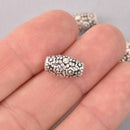 10 Silver Tube Spacer Beads, 12mm, bme0728