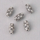 20 Silver Tube Spacer Beads, 9mm, bme0734
