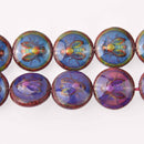 19mm Mood Beads, Bee on Puffed Coin, 4 beads, bme0740