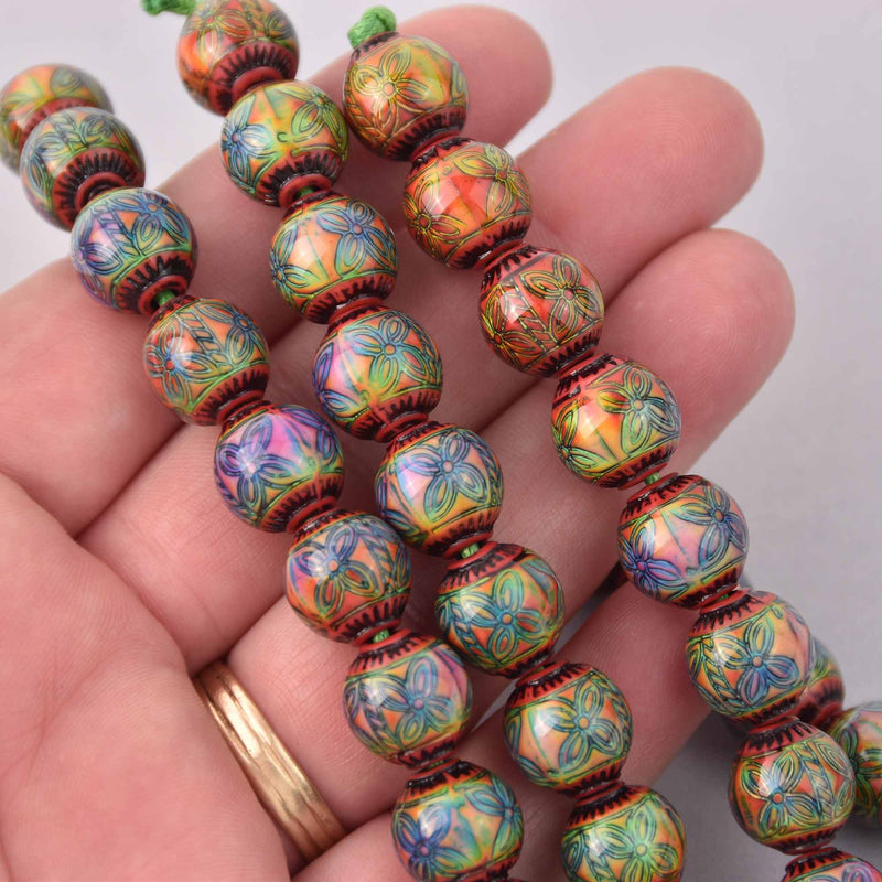 Round Mood Beads, 11mm, 5 beads, bme0745