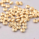 7mm Light Gold Saucer Spacer Beads, 16k real gold plated, Bicone, 10 beads, bme0747