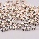 200 Silver Metal DAISY Spacer Beads, 5mm, bme0752