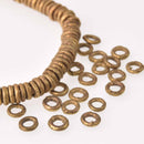 10mm African Brass Beads, Rondelle, 16 beads, bme0762