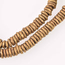 10mm African Brass Beads, Rondelle, 16 beads, bme0762