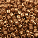 Size 10/0 Miyuki Delica Seed Beads, Metallic Light Bronze, 7 Grams, Color DBM0022L, bsd0020