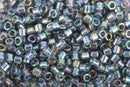 Size 10/0 Miyuki Delica Seed Beads, Transparent Light Grey AB, 7.2 Grams, Color DBM0179, bsd0079