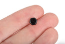 30 Honeycomb Beads, 6mm, JET BLACK, Opaque Czech Glass Beads, bsd0120