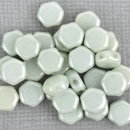 30 Honeycomb Beads, 6mm, GREEN LUSTER, Pale Mint Green Opaque Czech Glass Beads, bsd0124