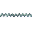 30 Honeycomb Beads, 6mm, MOTLEY VIRIDIAN Green, Metallic Opaque Czech Glass Beads, bsd0141